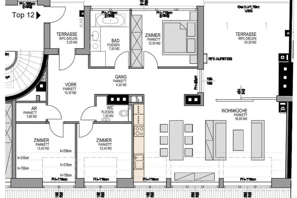 ウィーンGrosses Penthouse #12 Mit Terrasse Und Aussichtアパートメント